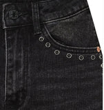 Marta Bitten Barrel leg jeans ~ Washed Black