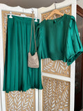 Everyday Style Story ~ The Party Edit ~ Marisol Pleated Skirt ~ Emerald