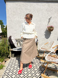 ESS Liliana Midi Skirt ~ Taupe
