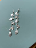 Handmade Leaf Drop Stud Earrings - Fresh Water Pearl