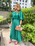 Everyday Style Story ~ The Party Edit ~ Marisol Pleated Skirt ~ Emerald