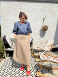 ESS Liliana Midi Skirt ~ Taupe
