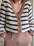 Everyday Style Story Maya Cardigan ~ Stripe crochet