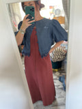 ESS Marina Embroidered Denim Top