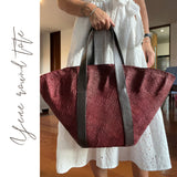 ESS Nariño hand woven Palm Tote ~ Vino & Cafe