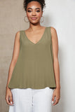 Eb&Ive Plumeria Tank Top ~ Moss