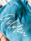 'Golden' Wilder Sweatshirt Turquoise ***LAST ONE***