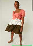 Compania Fantastica Tiered Buffet Poplin Mini Dress
