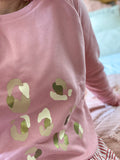 Metallic Camo Leopard Slouch Pink Sweatshirt ***LAST ONE***