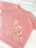 Metallic Camo Leopard Slouch Pink Sweatshirt ***LAST ONE***