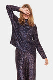 Saint Tropez Reyana Sequin Blouse ~ Night Sky