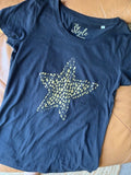 'Sparkle Star' Black Tee