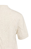 Yaya Cable Knit Short Sleeve ~ Cream