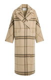 Yaya Wool Oversized Check Coat ~ Cornstalk