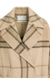 Yaya Wool Oversized Check Coat ~ Cornstalk