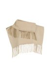 Yaya Fringed cropped poncho scarf ~ Cornstalk