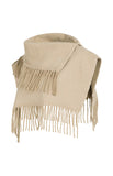 Yaya Fringed cropped poncho scarf ~ Cornstalk