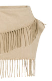 Yaya Fringed cropped poncho scarf ~ Cornstalk