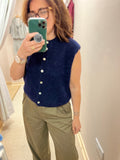 Sleeveless Summer Knit - Navy