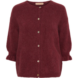 Marta Juliana Alpaca Frill Cardy ~ Vino