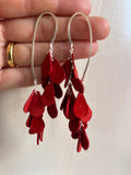 Salsa drop earrings ~ Rojo