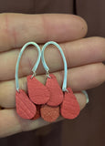 Salsa mini drop earrings ~ hot coral