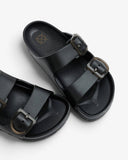 Flat Sandal Aqua Buye Black Gray
