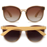 BELLA CHAMPAGNE -  Sunglasses l Wooden Polarised Sunglasses l Brown Graduated Lens l White Maple Arms