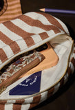 Moka Stripes cotton fanny pack
