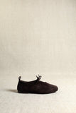 KATY CHOCOLATE – Soft Leather Flats with Front Tie