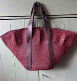 ESS Nariño hand woven Palm Tote ~ Vino & Cafe