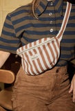 Moka Stripes cotton fanny pack