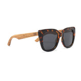 RIVIERA TOFFEE - Sunglasses l Tort/Black frame l Black Lens l Walnut Arms
