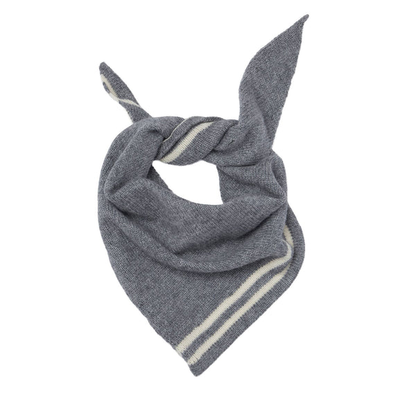Cashmere Bandana Scarf - Grey