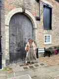 Ebba Borderie Anglais Dress ~ Deep Olive