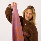 Small scarf in 100% wool Sacha - Mauve
