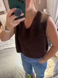 Marta Marlene  Mohair Vest ~ Chocolate