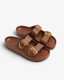 Flat Sandal Aqua Buye Brown Beige