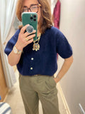 Puff sleeve Summer Knit - Navy