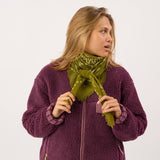 100% Wool Scarf Louise - Khaki