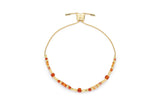 Chiara Gold & Orange Agate Gemstone Bracelet
