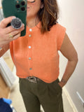 Sleeveless Summer Knit - Papaya