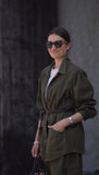 Pilar Cargo Shacket ~ Deep Olive