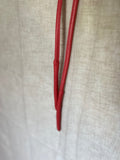 Hand-made leather wrap belt ~ Coral