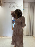 Everyday Style Story ~ Emma Midi Dress ~ coffee stripe
