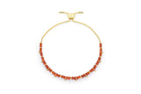 Harmony Gold & Red Agate Gemstone Bracelet