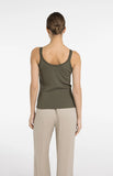 Yaya Vest top ~ Army Green