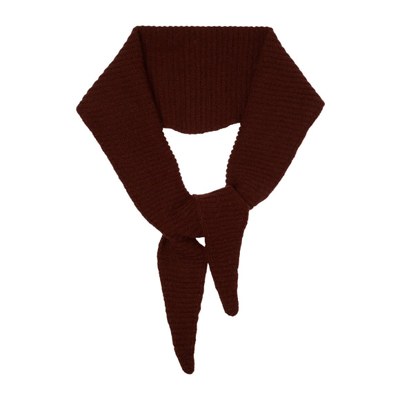 Cashmere Plain Diamond Skinny Scarf ~ Chocolate