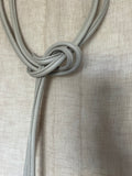 Hand-made leather capped belt ~ Biege
