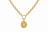 Vela Gold Sunburst Pendant Necklace